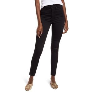 NWT Madewell 11" High Rise Skinny Black Jeans size 25